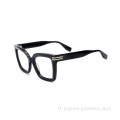 Nouvelle tendance Big Lenses Cat Eye Full Full Rim Acétate Frames optiques Lunets